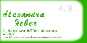 alexandra heber business card